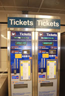 シドニーにある電車のチケット券売機